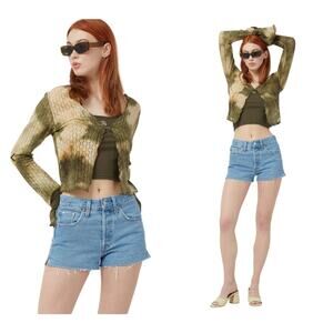 Levi's 501 Original Jean Shorts Cut-off High Rise Denim Ojai Stone W34 NWT